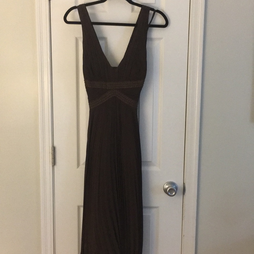 100% silk dress with gold detailing